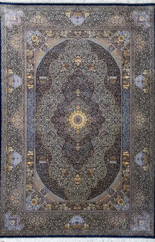 Классический Ковер Qum Original 246 Navy — купить в Красноярске с доставкой по России | Grand Carpets