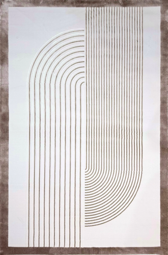 Ковёр с геометрическим рисунком Ковер Vision N002A Beige — купить в Красноярске с доставкой по России | Grand Carpets