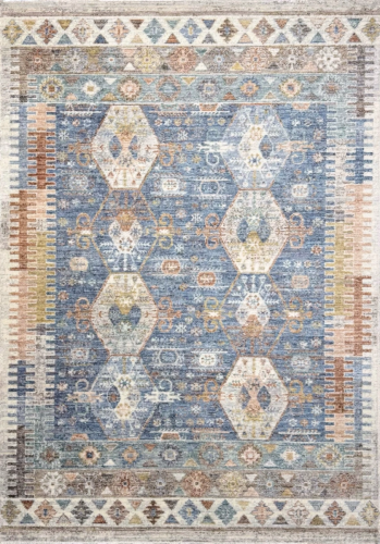 Этнический Ковер Wool S J407AN Blue / Cream — купить в Красноярске с доставкой по России | Grand Carpets