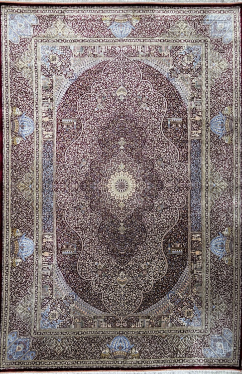 Классический Ковер Qum Original 246 Vinious — купить в Красноярске с доставкой по России | Grand Carpets