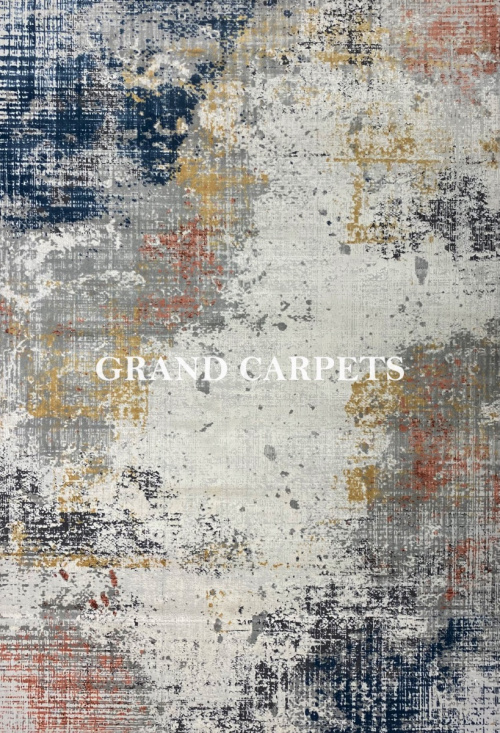 Абстрактный Ковер Scetch BD93A Grey / Blue — купить в Красноярске с доставкой по России | Grand Carpets
