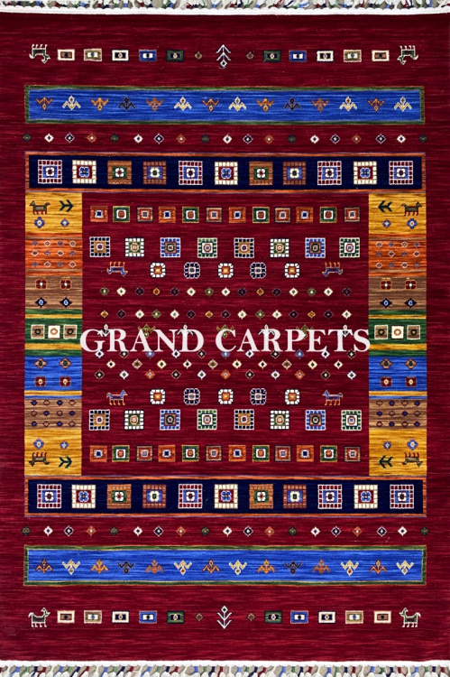 Этнический Ковер Gordes 7210 Bordo — купить в Красноярске с доставкой по России | Grand Carpets